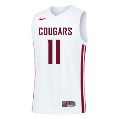 Men #11 DJ Rodman Washington State Cougars College Basketball Jerseys Sale-White